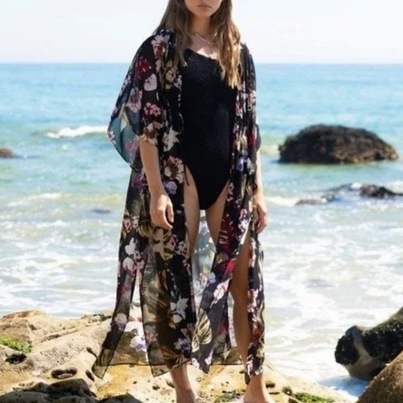 NWT Walter Baker Floral Tulum Caftan Coverup - Picture 4 of 8